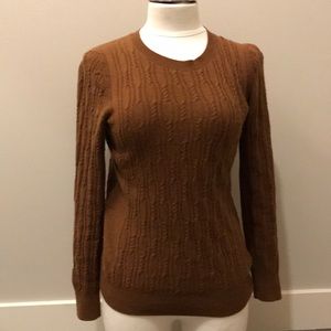 Banana rep sm brown scoop neck cashmere sweater